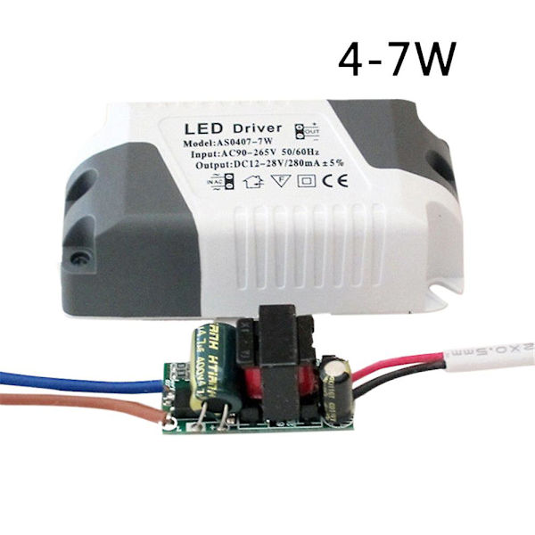 Led Driver 3w-24w Loftlampe Transformer Strømforsyning DIY
