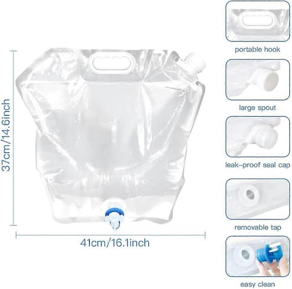 210L Camping Water Container Foldable with Tap, Drinking Water Container