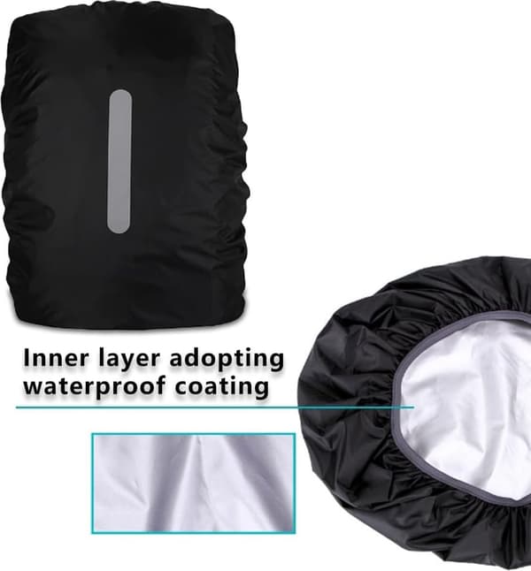 Waterproof Backpack Rain Cover, 2-Pack, XL (56-70L), Reflective, for Hiking and Camping