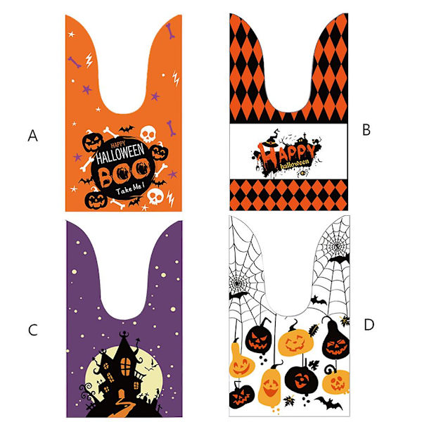 Øko-venlig, giftfri slikpose med udsøgt design - Spider Pumpkin