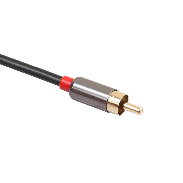 2RCA - 3,5 mm:n urosäätöliitäntä, kultapinnoitettu kuulokeliitäntä, jakaja, musta