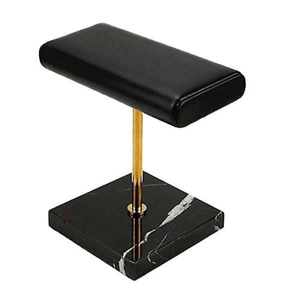 Urstand af Sort Marmor med Guld Metalstang - Display Stativ til Armbånd, Smykker, Længere Placering