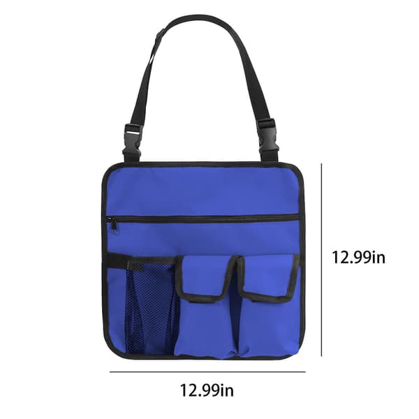 (blå) Campingstol Hengende Veske Armlene Side Organizer Strand Multi