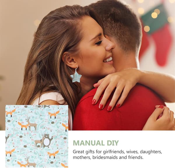 8 dele bomuld DIY patchwork stofkvadrater sæt, trykt syhåndværksstof