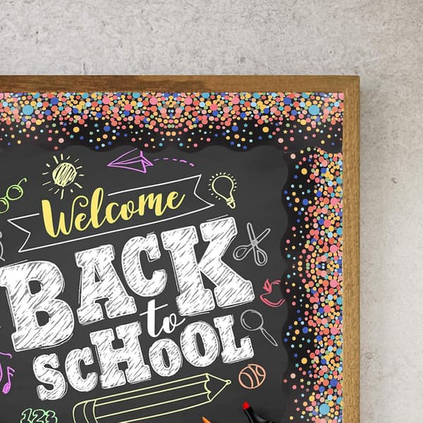 Black Bulletin Board Stickers, Removable Self-Adhesive Border Decals