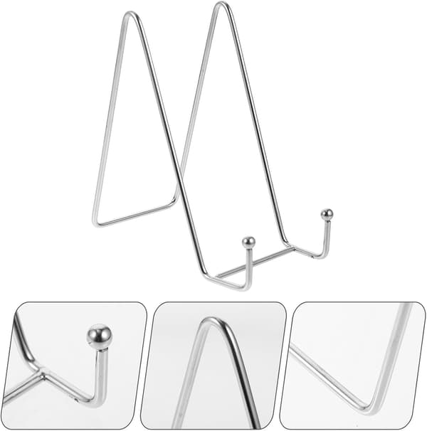Metallplateholder Bokstativ for visning med robust jernramme Minimalisme