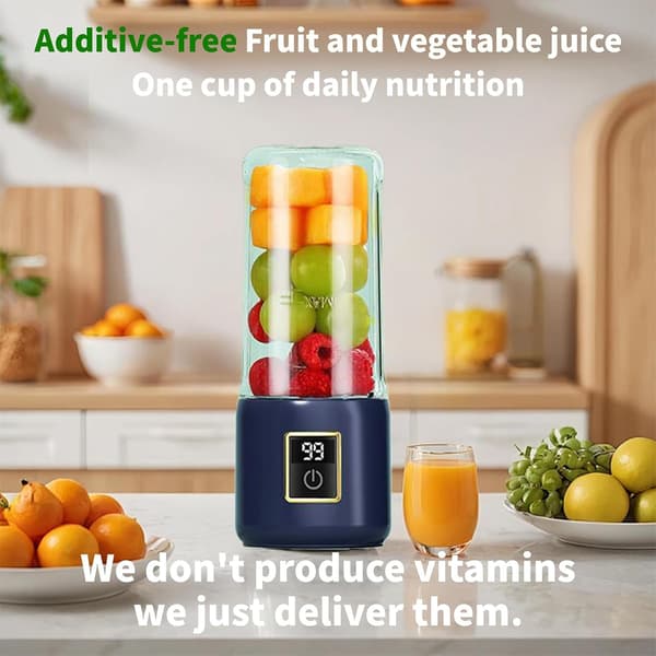 Portable Blender, Mini Blender, Small Milkshake Blender, 12 Blades, Convenient and Multifunctional, with Digital Touch Screen.