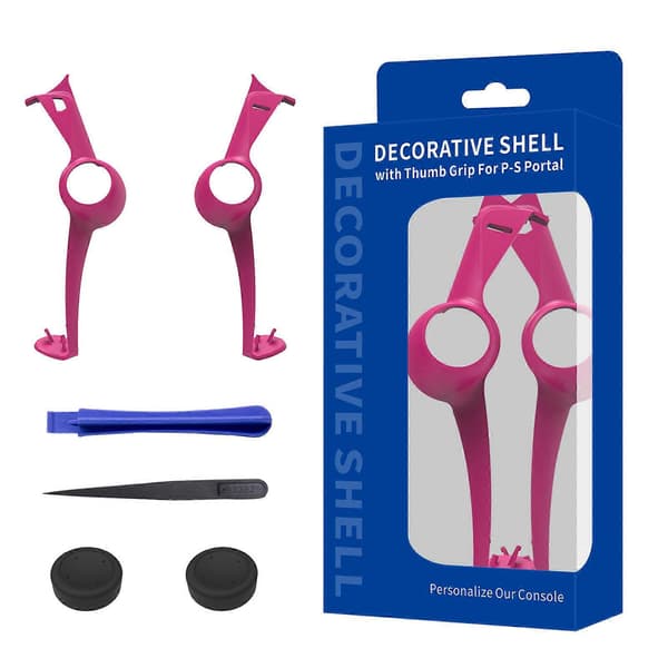 Decorative Strips Game Part for Portal Console Replacement Strips with Repair Tool & Thumbstick Caps Rose Red rose red