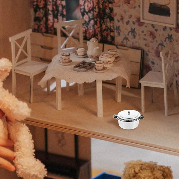 Pedagogisk Mini-kokare Ornament Simuleringsgryta Dekorativ Miniatyrgryta(l)