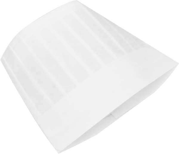 20 st non-woven kockmössa rektangulär vit engångs för kockar