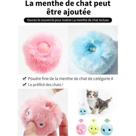 Interactive Cat Toy Ball - 3 Smart Balls - Realistic Interactive Ball Toy with 3 Sounds