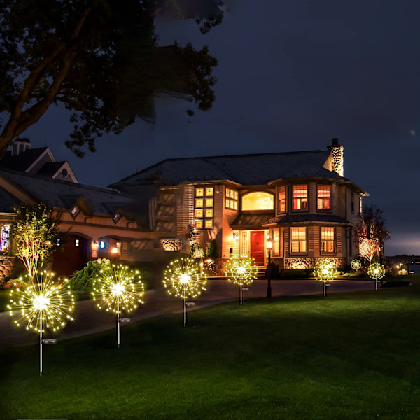 2 st Solenergilampor, Plug-in Fairy Light, Jul, Bakgrund för Inomhus Utomhus Sovrum Fönster Bröllopsfest Dekoration