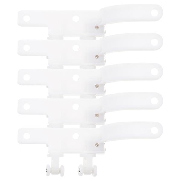 5 Par Heavy Duty Rullehjulsspor til Gardiner Fleksibelt Gardinskinne Gardin Magnetisk Holdback But