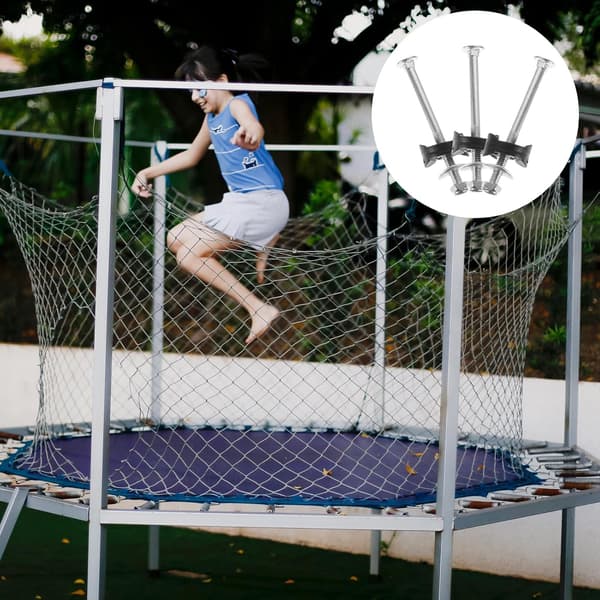 10 sæt trampolinfastgørelsesskruer af robust stål med nem og hurtig installation
