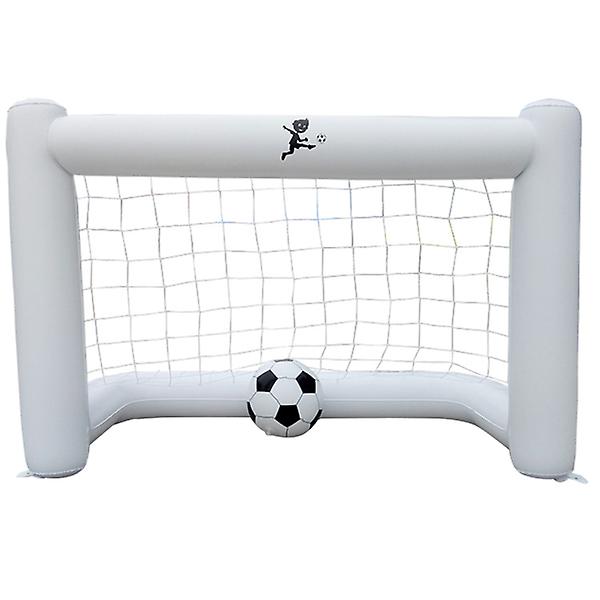 160 cm oppblåsbar fotballport med nett oppblåsbar fotballkamp flytende fotballmål (1 stk port + 1 stk White 160X80CM
