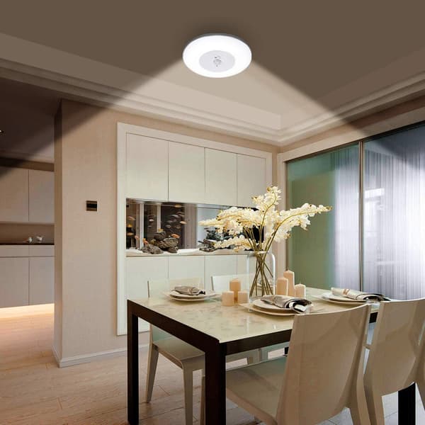Motion Sensor LED Ceiling Light Battery Operated Wireless 6000K Ceiling Lamp for Closets Basements Wardrobe Pantry Stairs [Energy Class A+]