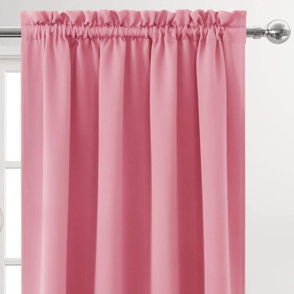 42 tommer x 63 tommer (B x L) Lystette Gardinblinds - 2 Paneler, Ren Farge Lystette Vindusgardiner Stanglomme Stue Rom Vindusgardiner Soverom
