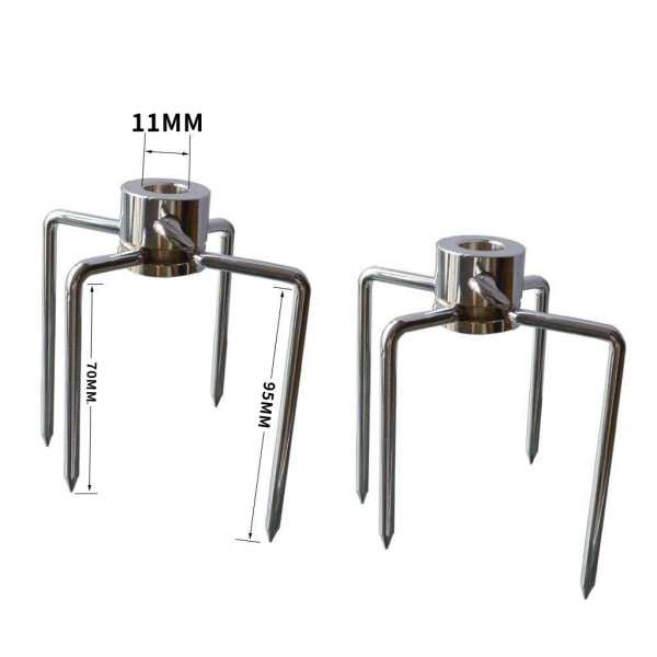 Grillspett med skruvar för rotisserie, för: ca 11 mm diameter rotisserie-spett, 2-pack
