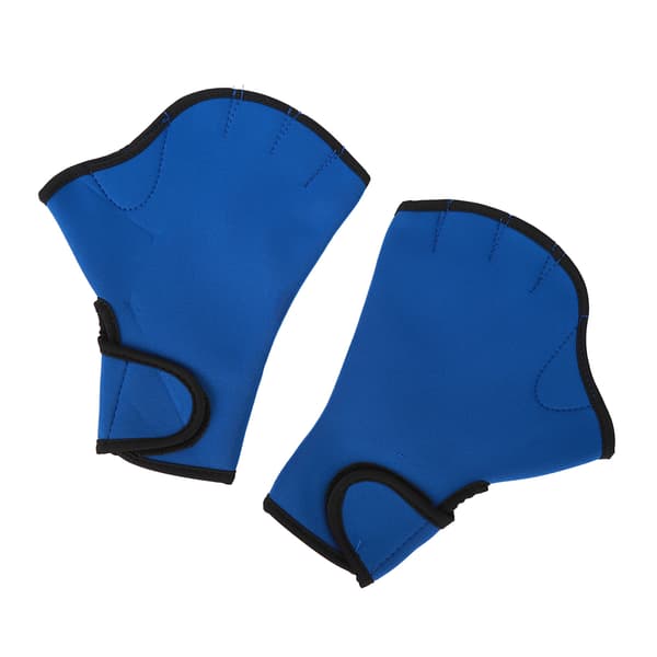 Svømmehandsker Webbed Prevent Slip Fingerløse neopren vandhandsker til vandmodstandstræning Blå M