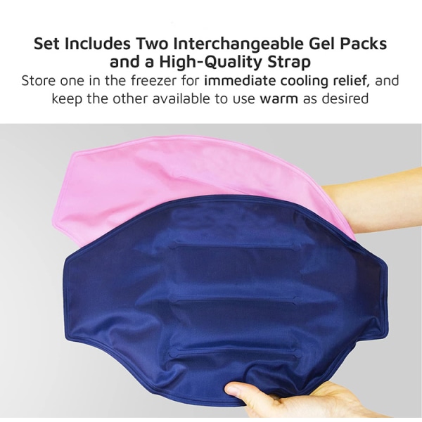 Magic Gel Ice Pack selkäkipujen lievitykseen | Alaselän geelipakkauskääre kuuma- tai kylmähoitoon | Helpotus lannerangan, iskiashermon, hernian tai dege-hermon hoidossa