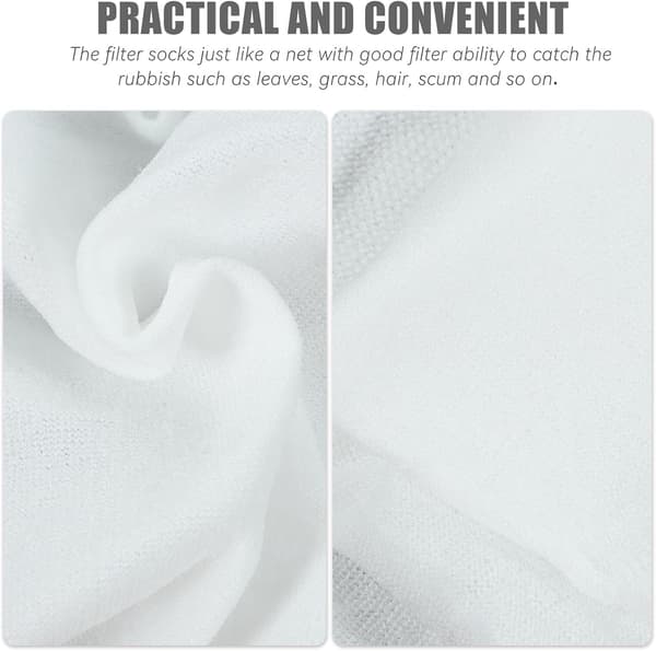10-pack Elastic Nylon Skimmer Socks for Pools, Practical White Mesh, Spa and Cleaning Accessories