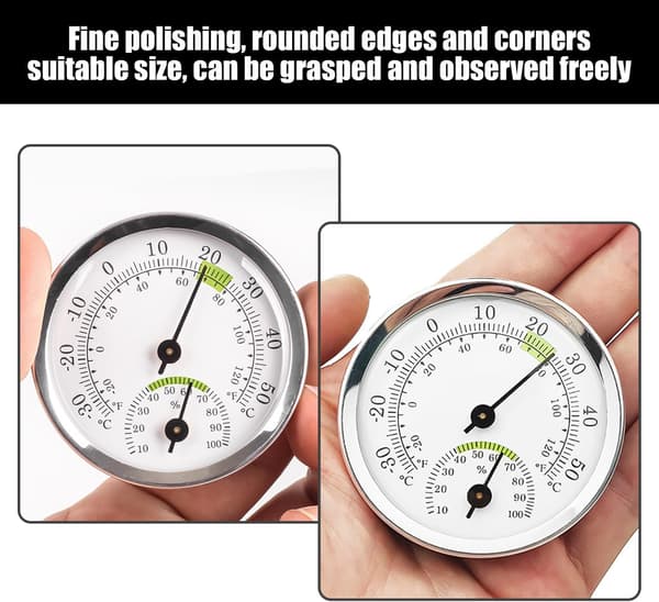 2 stk. rumtermometre, rumtermometer og hygrometer, minipeger-hygrometer, batterifrit termometer, til hjemmet