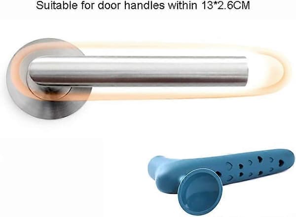 Thickened Rubber Door Stop, Anti-static Door Handle, Wall Protector Anti-collision Pad (Blue)