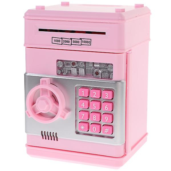 Leksakspaket för barn Kodsäker Box Barn Spargris Kod Sparbox Pengar Sparbox Rosa