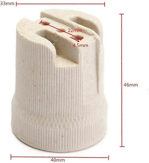 E27 Ceramic Horn Lamp Base Retro Light Bulb Holder with Mounting Bracket 3-Pack