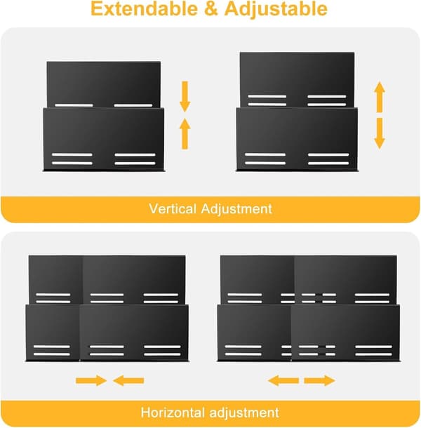 Spice rack - space-saving - extendable from 30 to 60 cm - adjustable drawer dividers - kitchen storage rack - spice rack suitable for acrylic drawers.