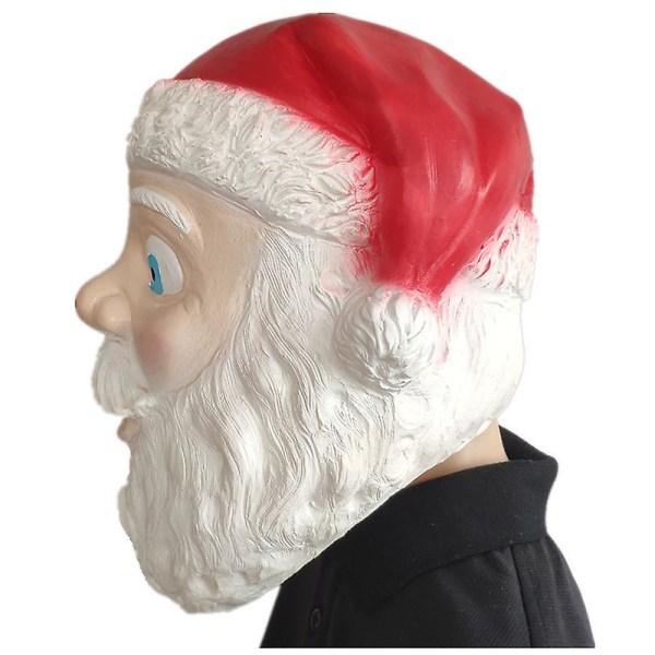 Full Face Santa Mask Rolig juldekor Maskerad Cosplay Prop