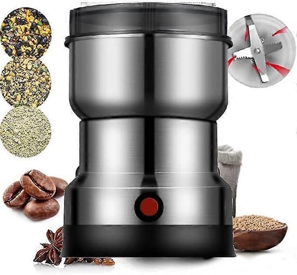 Elektrisk kaffekvern for bønner, nøtter, krydder og mat, rustfri blender