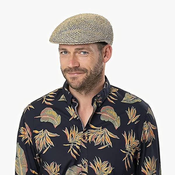 Stråhat Flat Cap til Dame/Herre - Hat med skygge Forår-sommer L (58-60cm)