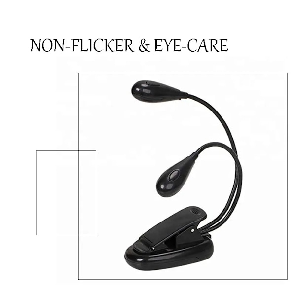 LED Leselys Clip-On Bokelys, Oppladbar Boklys med Lang Varighet, Perfekt Gave til Bokelskere og Barn