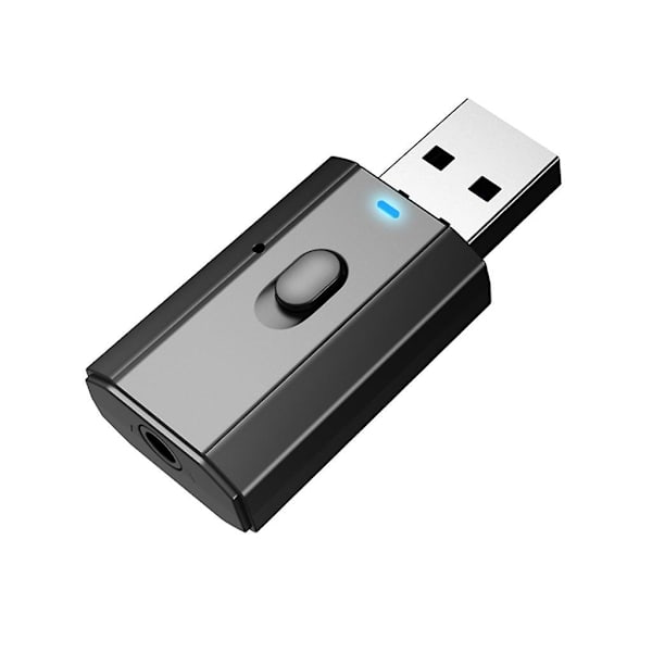 Trådløs USB Bluetooth 3.5mm Aux Audio Stereo Musik Hjem Bil Modtager Adapter Sort