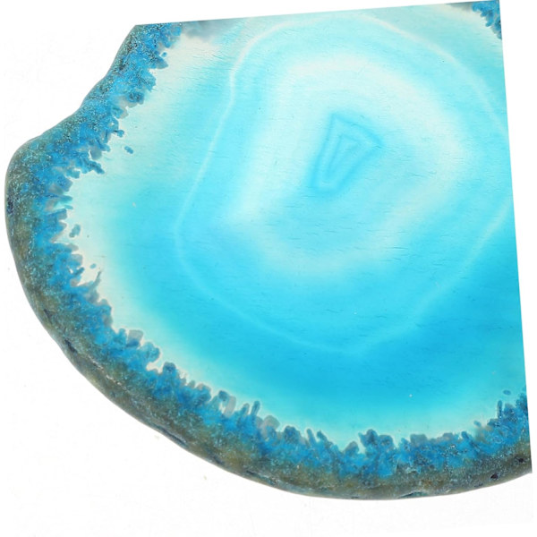 Coasters Copper 5pcs Natural Agate Coasters Coffee Tea Coaster Set