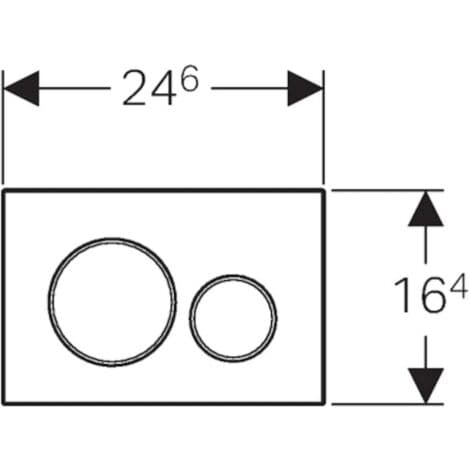 For Geberit Sigma20 dobbeltskylling skylleplate Reservedeler: hvit, gull (115.882.KK.1) (BT)