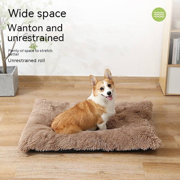 Självvärmande kattbäddmatta, kattplatta för inomhuskatter 2 i 1 maskintvättbar mjuk plysch höst vinter termisk husdjursbädd-70*50*8cm