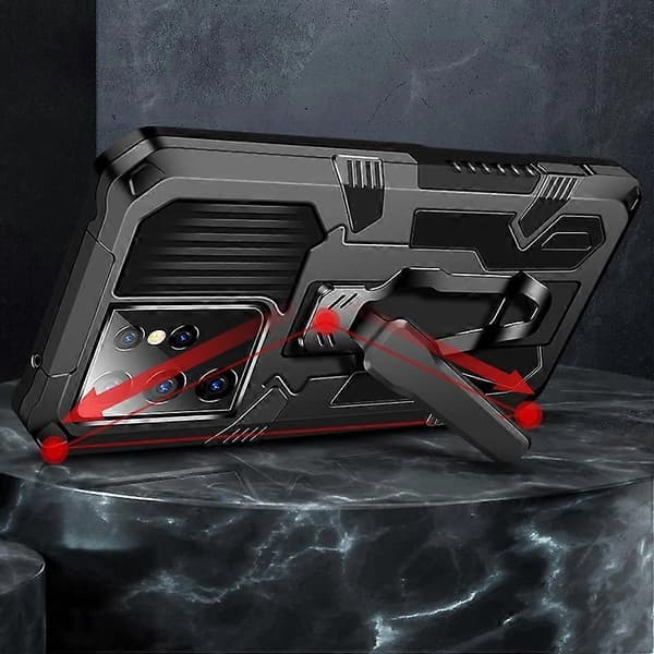 For Samsung Galaxy S21+ 5G Machine Armor Warrior Shockproof PC + TPU Protective Case (Black)