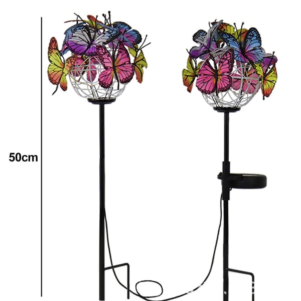 Solcellelys Utendørs Sommerfugl Lys Hagedekorasjon Solcelle Pæl Lys Med Sommerfugl Dekorasjon ,style1style1