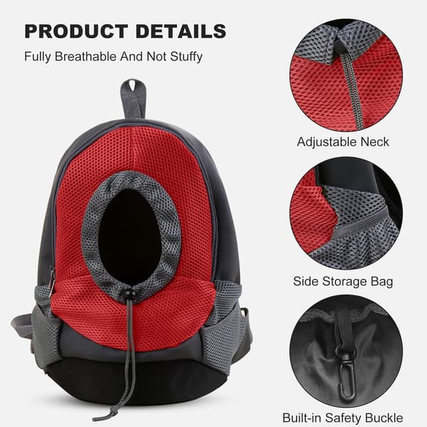Dog Harness Backpack, Small Puppy Harness, Pet Travel Backpack, M