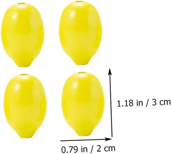 20 st citron träpärlor DIY smyckespärlor dekor med jutesnöre