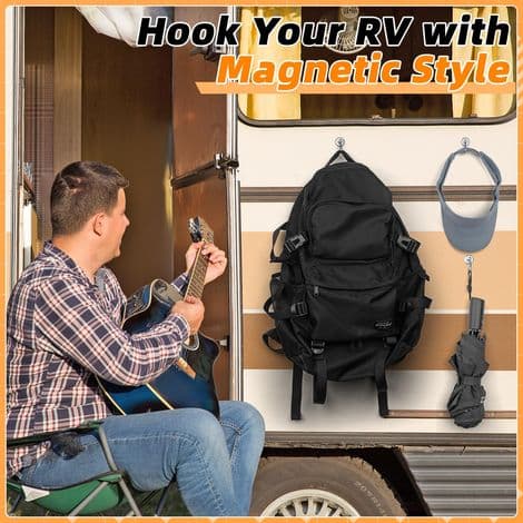 10-pack kraftiga neodymmagnetkrokar med 70 lb snabbkopplingsbara roterande magnetkrokar för