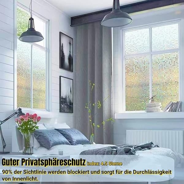 Blå drøm 3D vindusfilm (transparent - mosaikk, 45cm * 1