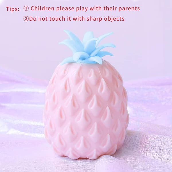 2 stykker ananasleketøy, ananas squishy, antistress ananas