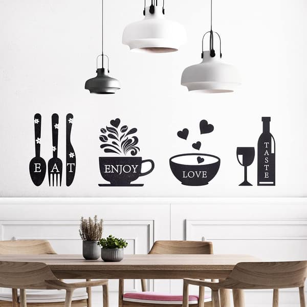 1 pc Kitchen Quote Wall Decals Kitchen Dining Room Wall Decals Wall Art Kitchen Utensil Decorations Wall Decor for