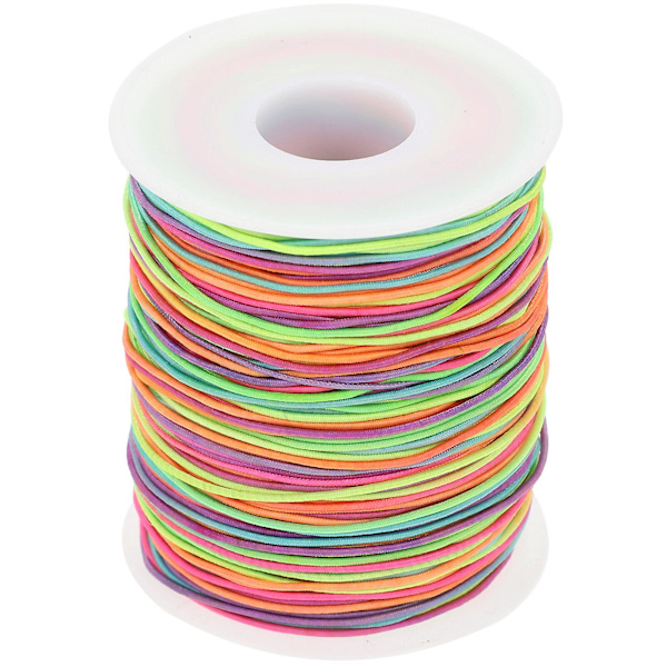 1 Rulle Halsbandssnöre DIY Armband Elastiskt Snöre Smyckestillverkning Rep Färgglatt 10000X0.1cm