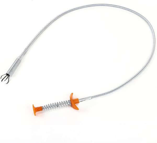 Pipe Cleaner, Curved Spring Clip Drain Catcher