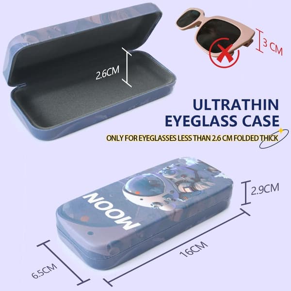 Eyeglass Case 4-pack, Ultra-thin Hard Shell Eyeglass Case for Women and Men, Portable Eyeglass Case