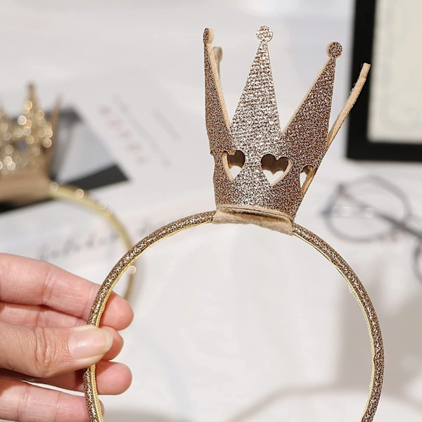 2 stk. Fe-Pige Shiny Crown Hårbånd Prinsesse Pige Crown Hårbånd Bryllup Piger Shiny Crown Hårbånd Prinsesse Hårbånd Hovedbeklædning